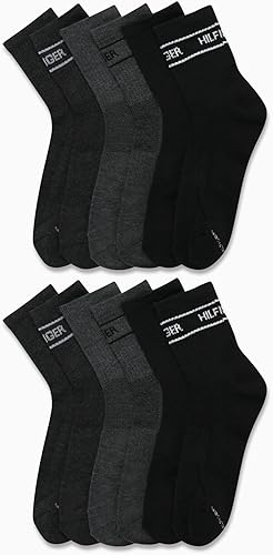 Miniatura 3 de Tommy Hilfiger Calcetines de Cuarto para Hombre - Paquete de 12 Calcetines de Tobillo de Cuarto Acolchados de Rendimiento Atlético para Hombres para