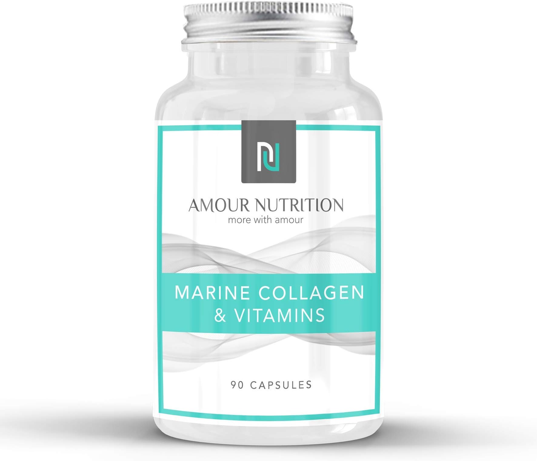 Marine Collagen & Vitamins, Wrinkles, Hair, Skin, Nails, Bones, Joints, Vitamin C, Vitamin B3, UK Made, Quality Assured