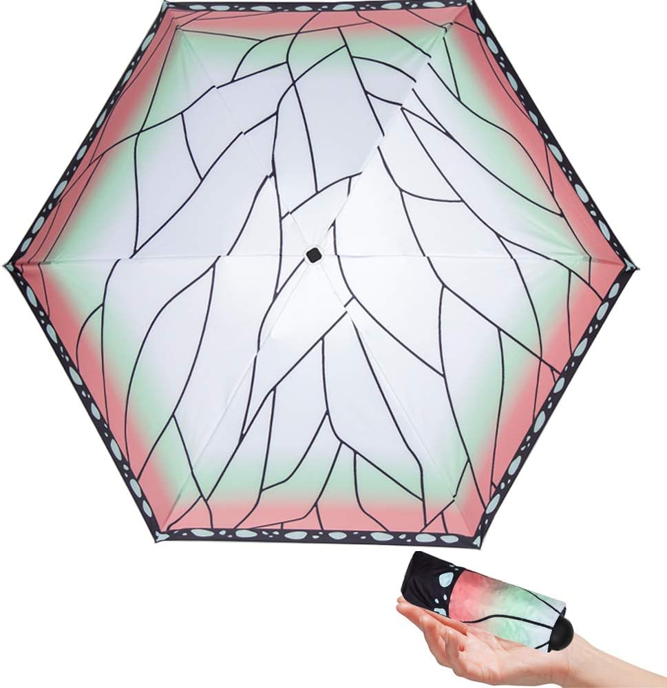Maxer Mini Umbrella Light Compact Design Perfect for Travel Lightweight Portable Parasol Outdoor Sun&Rain Umbrellas Japanese Anime (Kochou)
