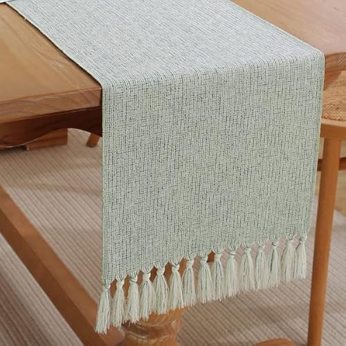 Comfeeling Coastal Table Runner Sky Blue, 13×60 Inch Rustic Farmhouse Table Runners For Nautical Dining Coffee Table Dresser Runner #TOP4