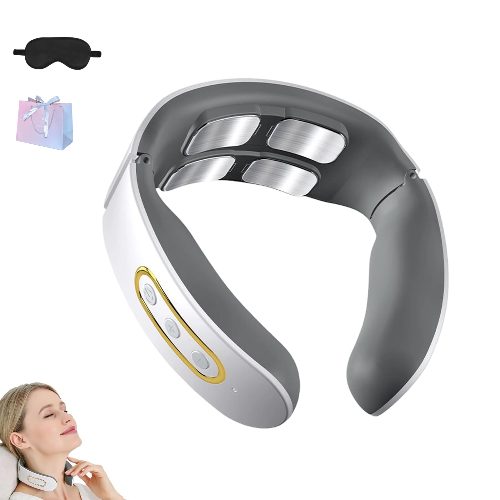 Neuroneck Pro, Soluzione 11 in 1 Il Collo, Massaggiatore Cervicale Neuroneck Pro,modello 2026, Pratico Funzionale, 6 Modalità, 9 Livelli Intensità, Design Migliorato 4 Testine,design Ergonomico (b)