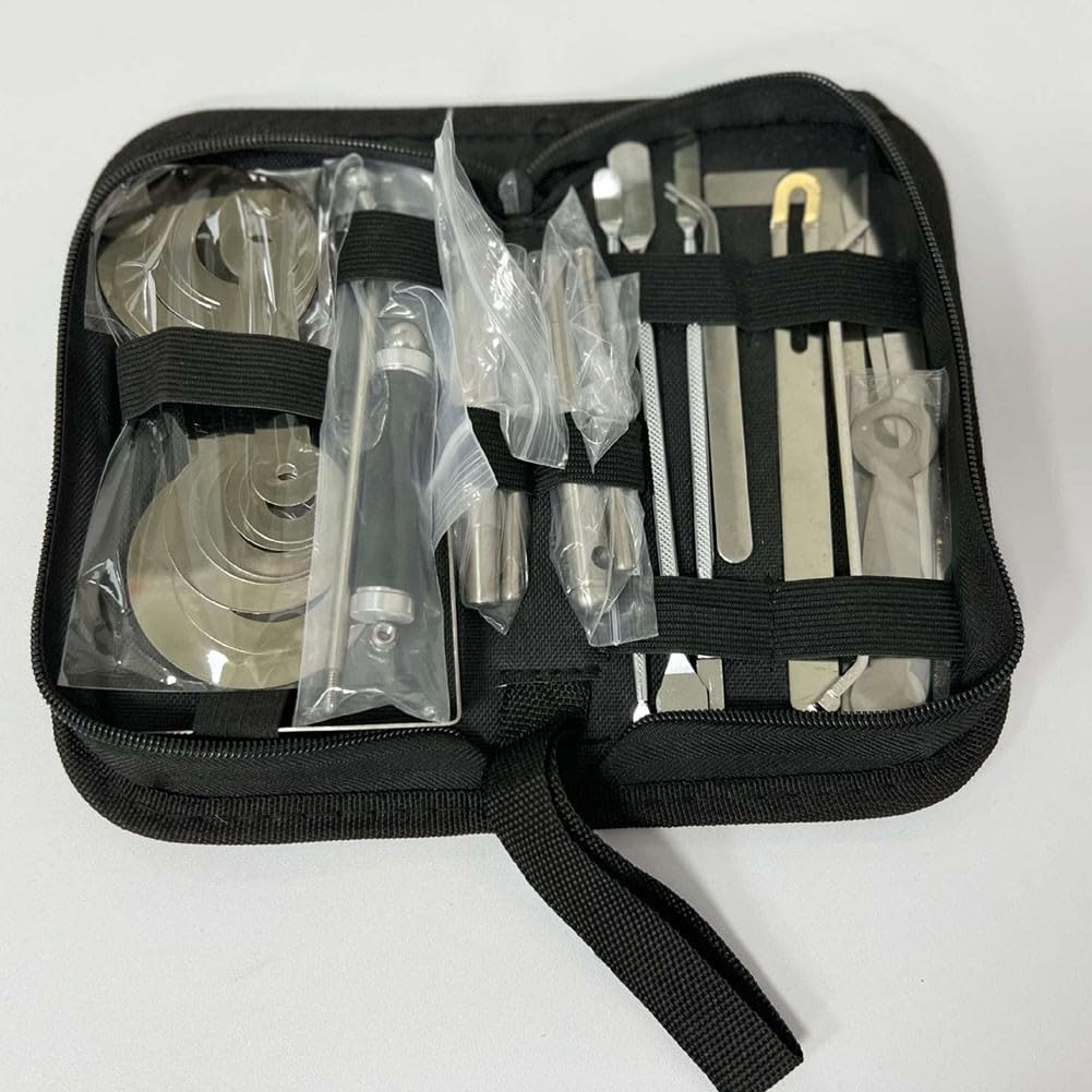 Kit de herramientas de reparación multiusos para saxofón, flauta, oboe, trombón, trombón, trombón, con funda protectora