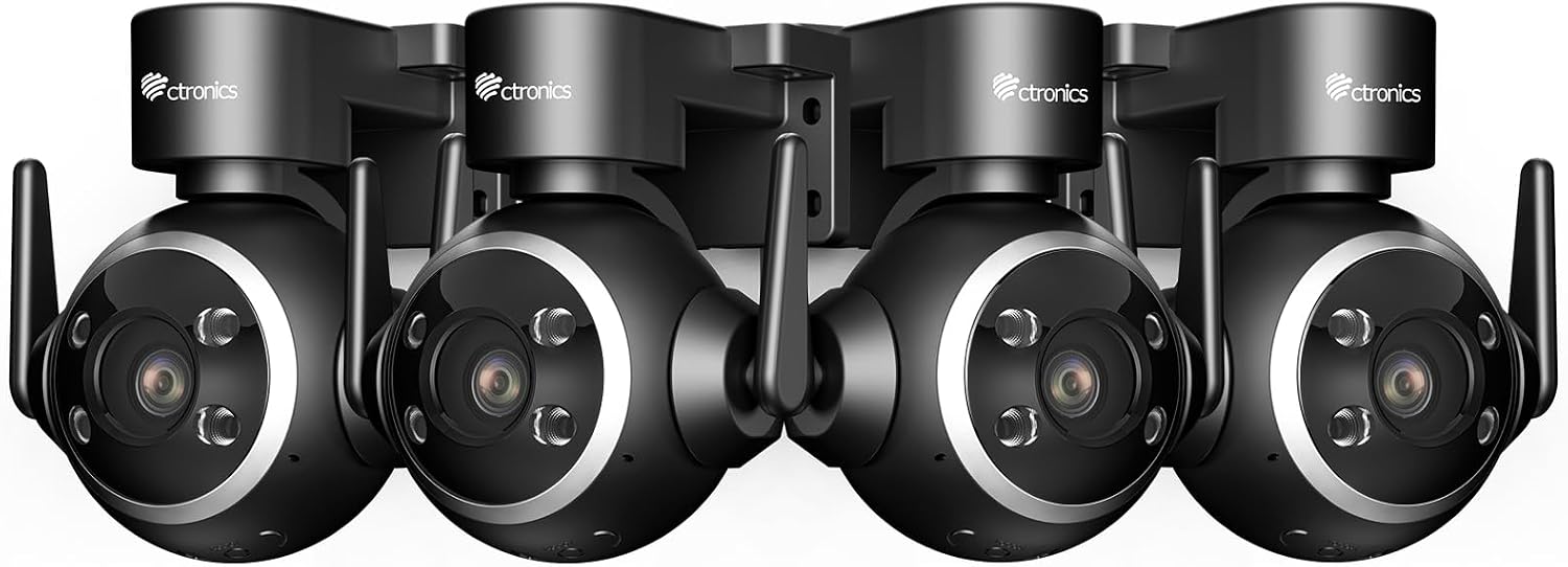 Ctronics 防犯カメラ 屋外 自動追跡 5GWi-Fi AI検知 声光威嚇 スマホ