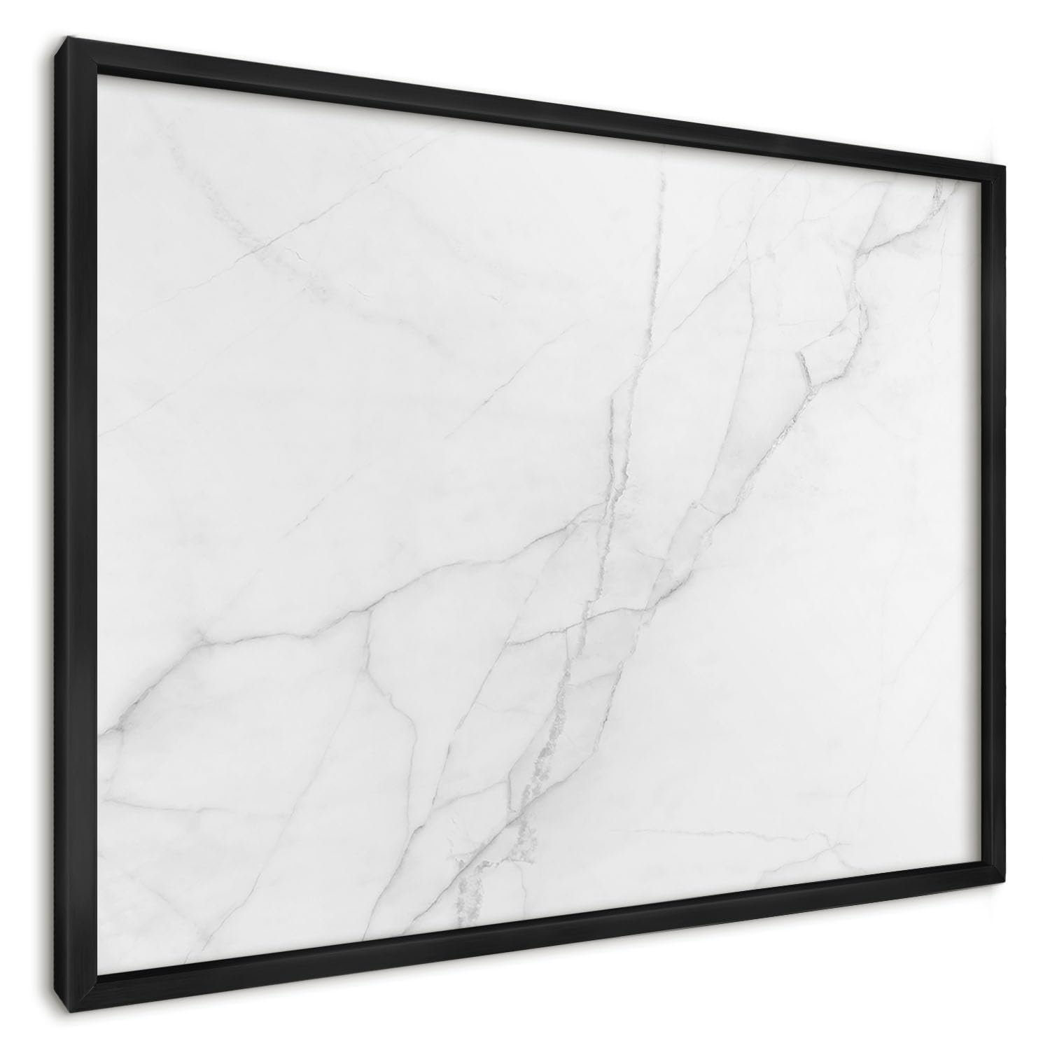 Pizarra Magnética 70x50 cm | con Marco Negro | Patrón De Mármol | Montaje Fácil | Tablero Imantado | Organizador de Pared | Para Notas, Planificador de Tareas und Reuniones