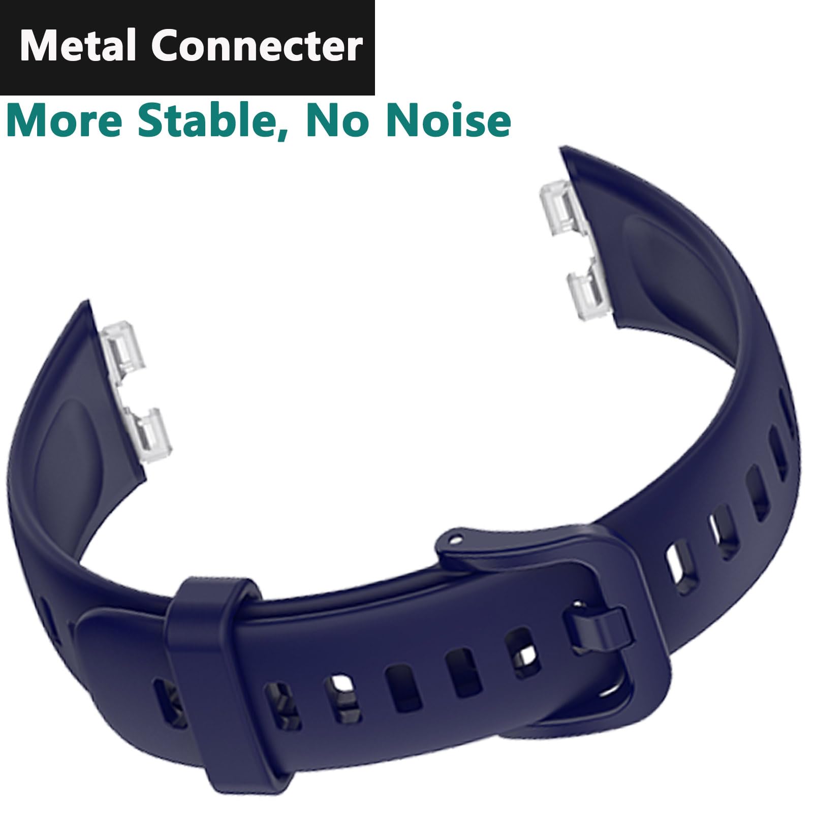 SUGARJAR Silicone Strap For Huawei Band 8/9/10,Soft Sports Replacement Straps for Women and Men, Original Blue, 5.5"-8.5" (140MM-215MM) - Image 3