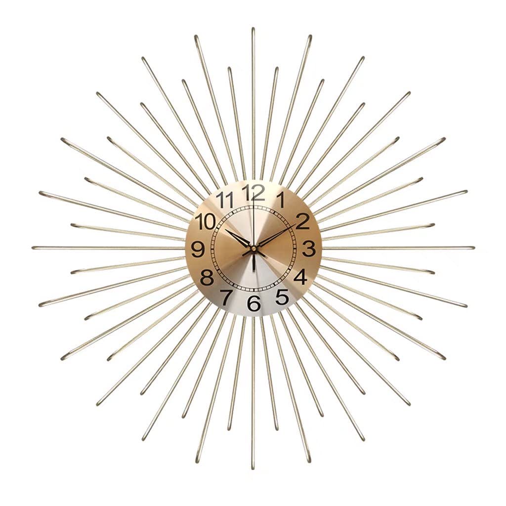 Horloge murale en métal sans tic-tac design minimaliste haute précision