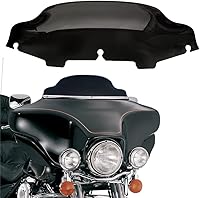 Vista 16 de WYNMOTO - Parabrisas ondulado negro de 8" compatible con 1996-2013 Harley Davidson Street Glide Electra Glide Ultra Classic Touring FLHT FLHTC FLHX