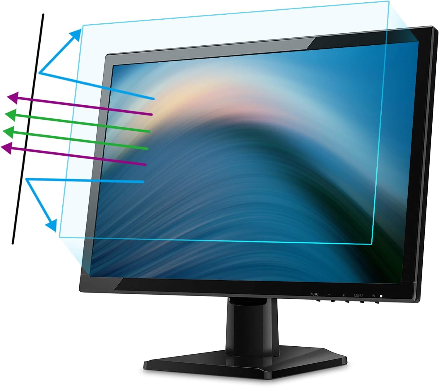 20 Inch Computer Screen Protector Blue Light Filter, Eye