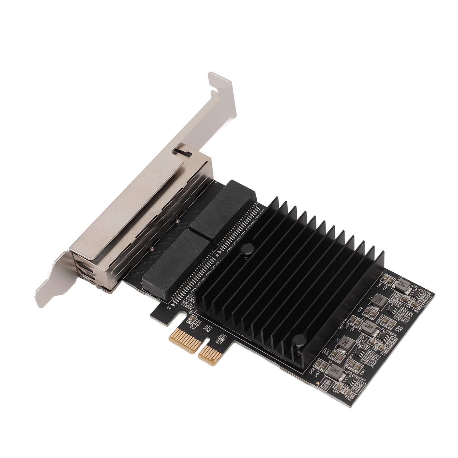 Carte Réseau Gigabit Ethernet, PCIe1X 10, 100, 1000 Mbps Gigabit Ethernet PCI Express, Adaptateur Réseau PCIE, Carte Réseau, Carte Ethernet pour PC, avec 4 Ports