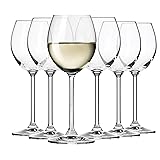 Krosno Copas de Vino Blanco | Conjunto 6 Piezas | 250 ML | Colección Venezia | Perfectos para Uso en Casa, Restaurante y en Fiestas | Apto para Lavavajillas