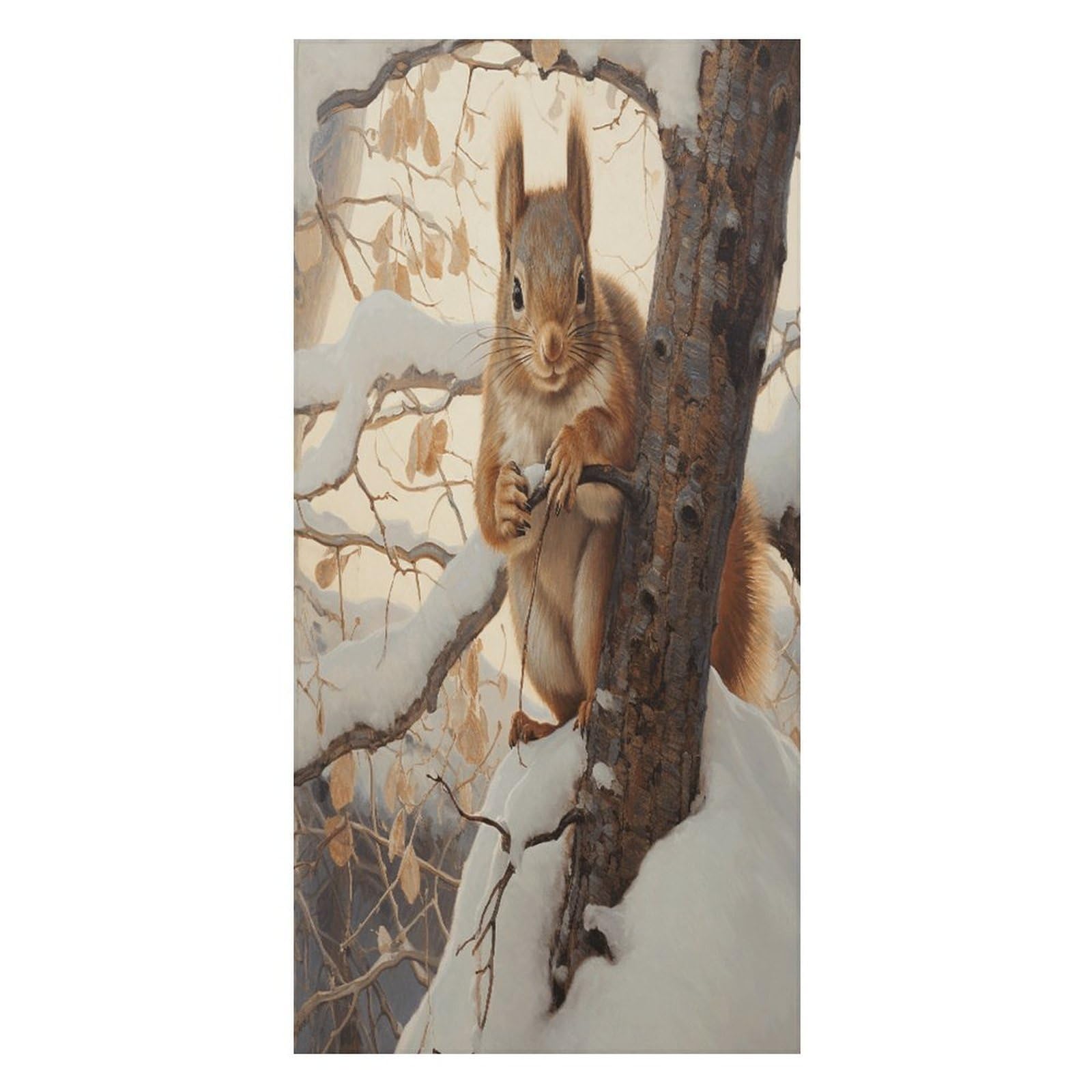 Adfgyerh Unisex Style Squirrel On Tree Bath Towels Beach Towel Lightweight Quick Dry, Bath Towel For Travel Sports Pool Swimming Bath Camping Yoga Adults160x80cm