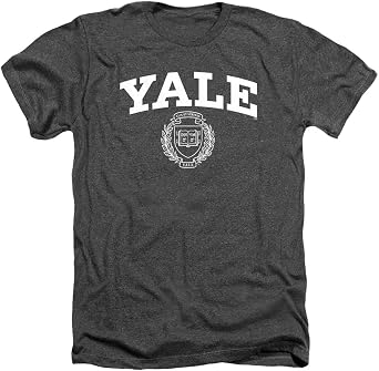 Yale University Official Yale Seal Unisex Adult, Charcoal Heather, 2XL