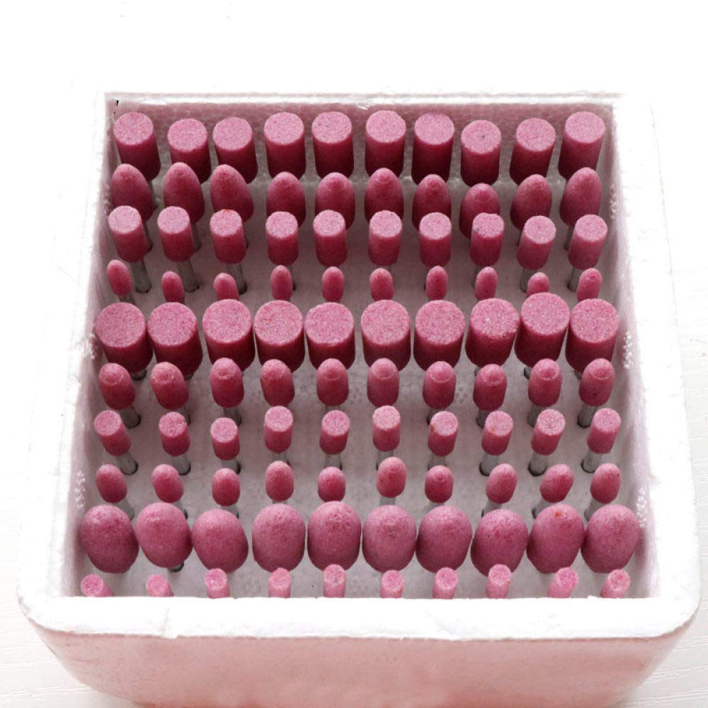 100 pz/set trapano rettifica testa strumento assortiti punta montata in ceramica per mini trapano utensili rotanti pietra abrasiva montata, come mostrato