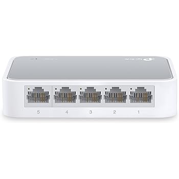 TP-Link TL-SF1005D 5-Port 10/100 Mbps Desktop Ethernet Switch/Hub, Ethernet Splitter, Plug & Play, no configuration required