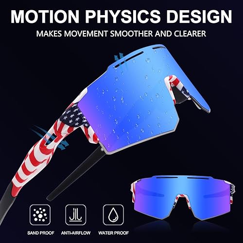 Miniatura 4 de Gafas de sol polarizadas para ciclismo hombres y mujeres con 1 lente o 3 lentes intercambiables gafas de béisbol