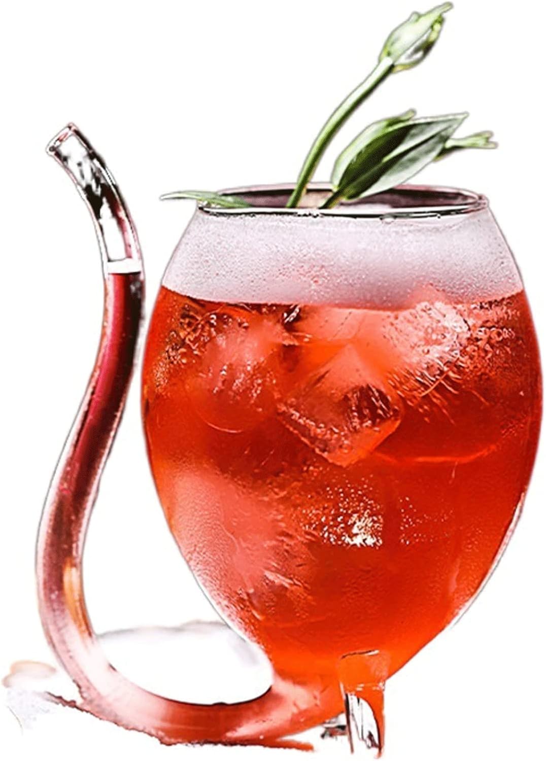 Goblet,Drinking glasses Creative glass long mouth crystal wine cup goblet straw juice