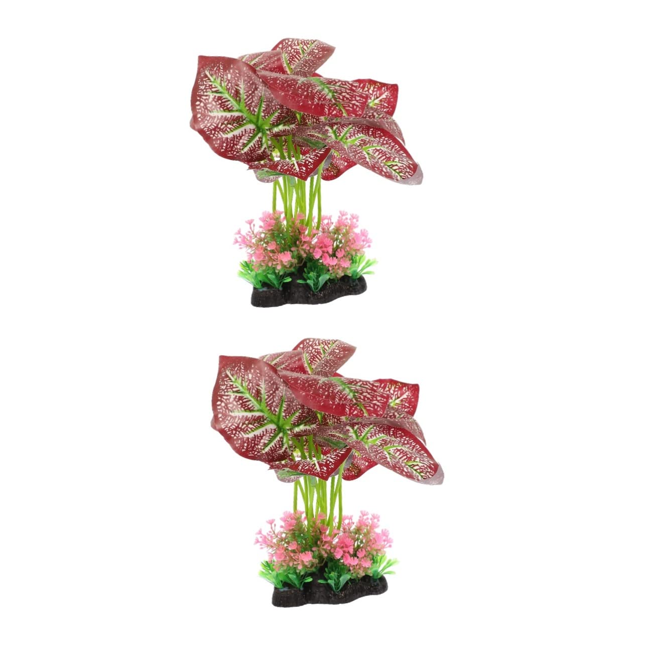 Yardwe 2stücke Künstliche Wasserpflanzen Für Aquarien Dekoration Pflegeleichte Aquarienpflanzen Aus Kunststoff Für Fischbecken Und Aquarienlandschaft Simulation Pflanzen Für