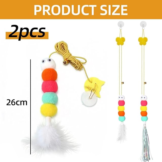 Foto 2 de 6 de DUINIU 2 Piezas De Palos Coles para Gatos, Juguetes Interactivos para Gatos En Interiores