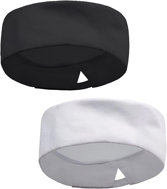 BLMHTWO 2 Pieces Chef Hat Chefs Hat for Men Women Chef Cap with Breathable Mesh Top Adjustable Chefs Hat for Men Home Kitchen Restaurant Service (Black and White)