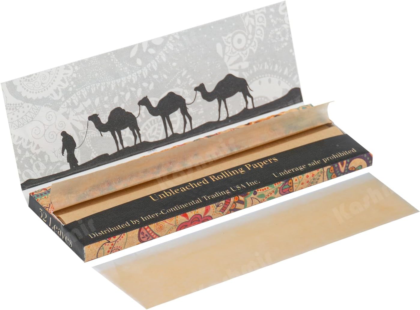 Kashmir Rolling Papers 1 1/4 Size Unbleached 50 Booklet Pack | Natural Gum Slim Cigarette Rolling Paper For Smoking | Slow Burning Plant-Base Rolling Papers, Smoking Accessories