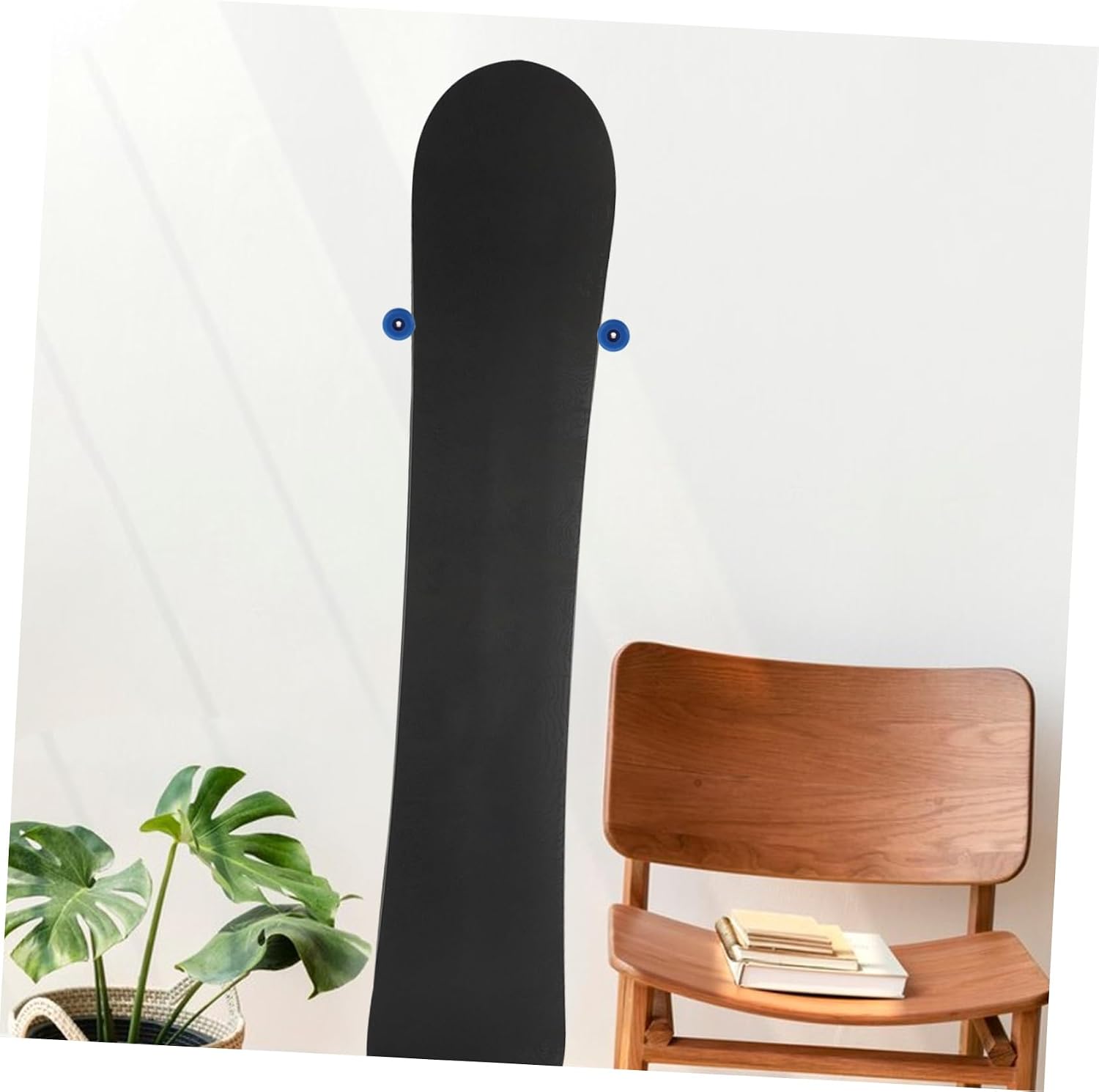 2Pcs Snowboard Wall Rack Vertical Mount Display Hanger for Ski Skateboard Storage Sturdy Tpe Hybrid Construction Organized Stylish Includes Expansion Screws