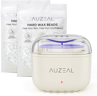 Mini Facial Wax Kit with 200g Wax Beads Refill, USB Constant Temp Facial Hair Removal Set for Lip Eyebrow Sideburns, Home & Travel Use