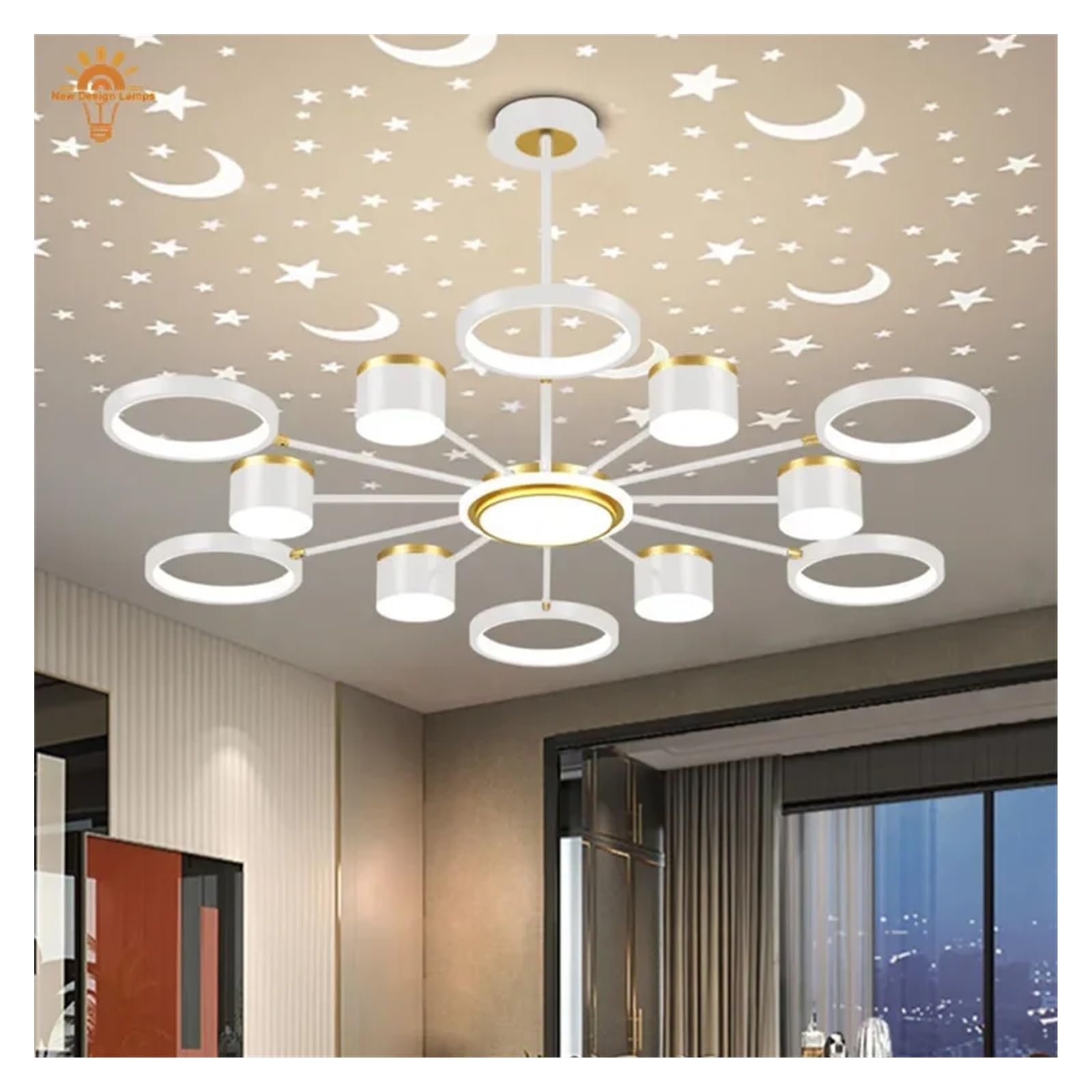 Lustre à intensité variable crée un ciel étoilé dans votre chambre à coucher