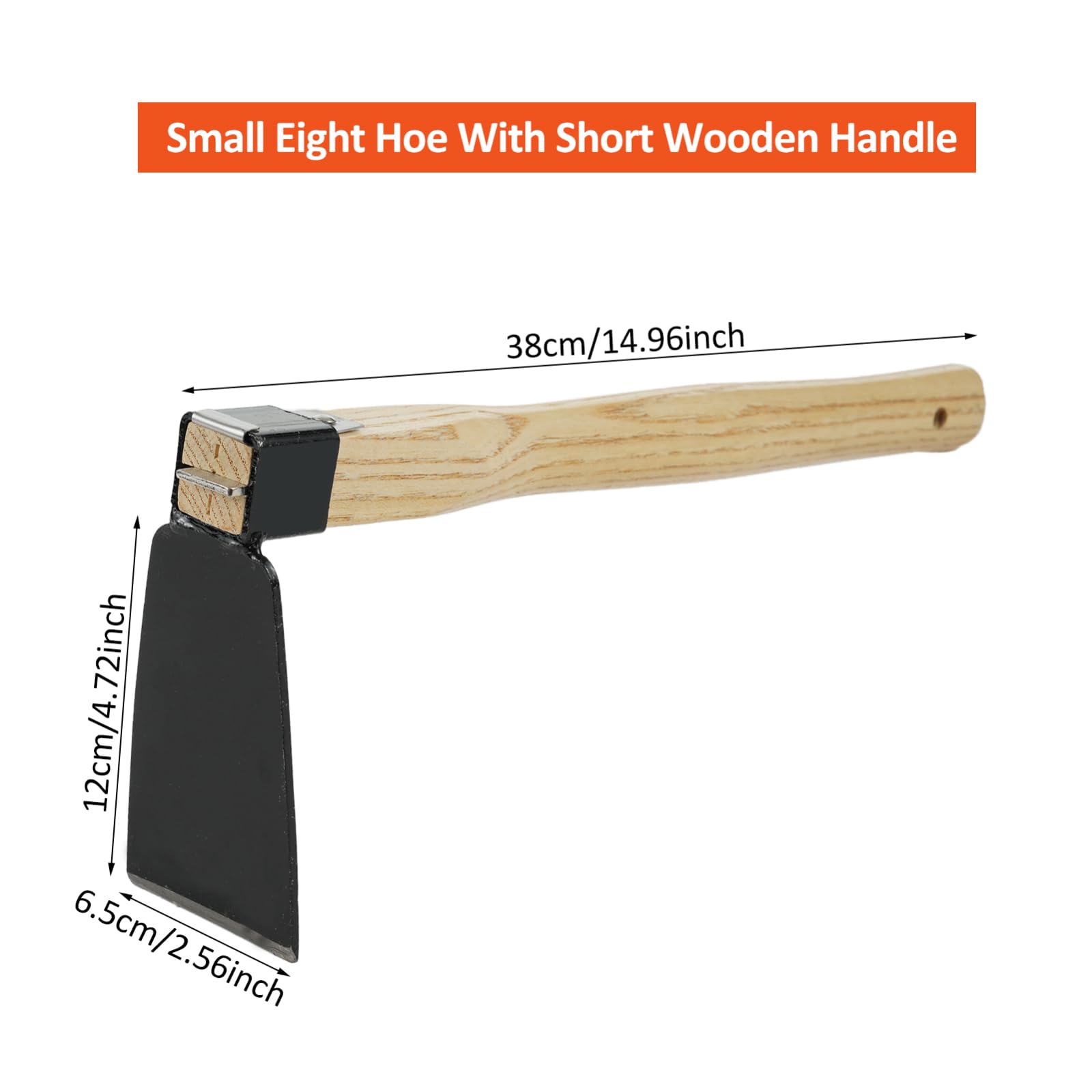 Râteau à main à 5 griffes – Outil de jardin pliable avec poignée courte en bois pour ameublir et désherber le sol, équipement de jardinage durable pour l'entretien des pelouses et des plantes