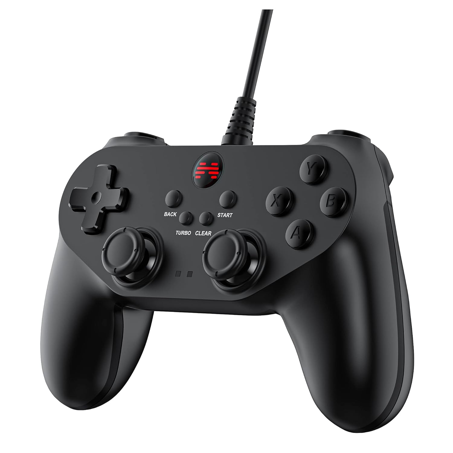Front view of the BEITONG BAT 2 Wired USB Gaming Controller, showing buttons, joysticks, and D-pad.