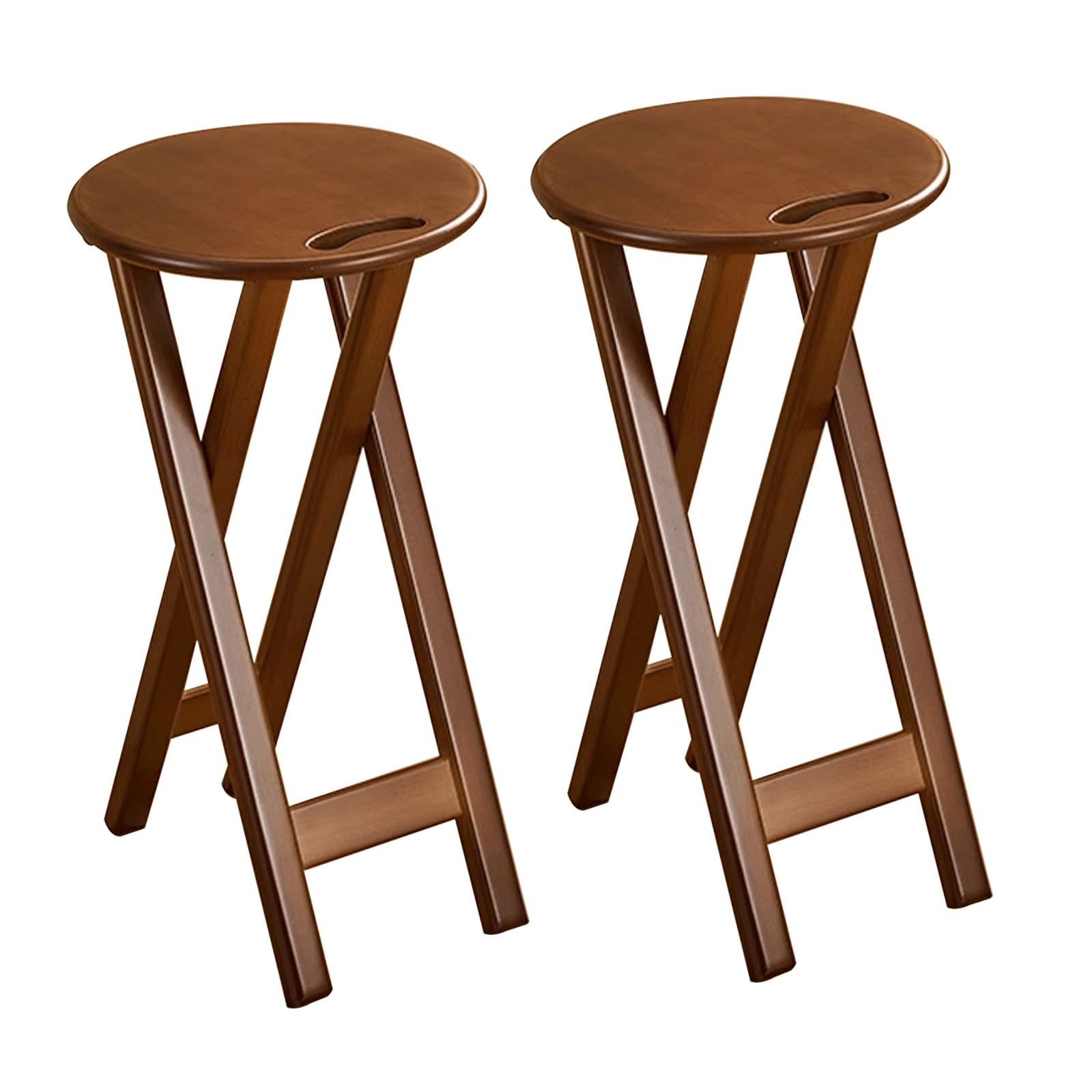 Tabouret De Bar Pliable Lot De 1/2/3/4 Chaise De Bar Pliante Haute Bambou Tabouret Haut Pliant Avec Siège De 32cm Tabouret De Cuisine Hauteur D'assise 60cm Pas D'installation Nécessaire Pour Comptoir(