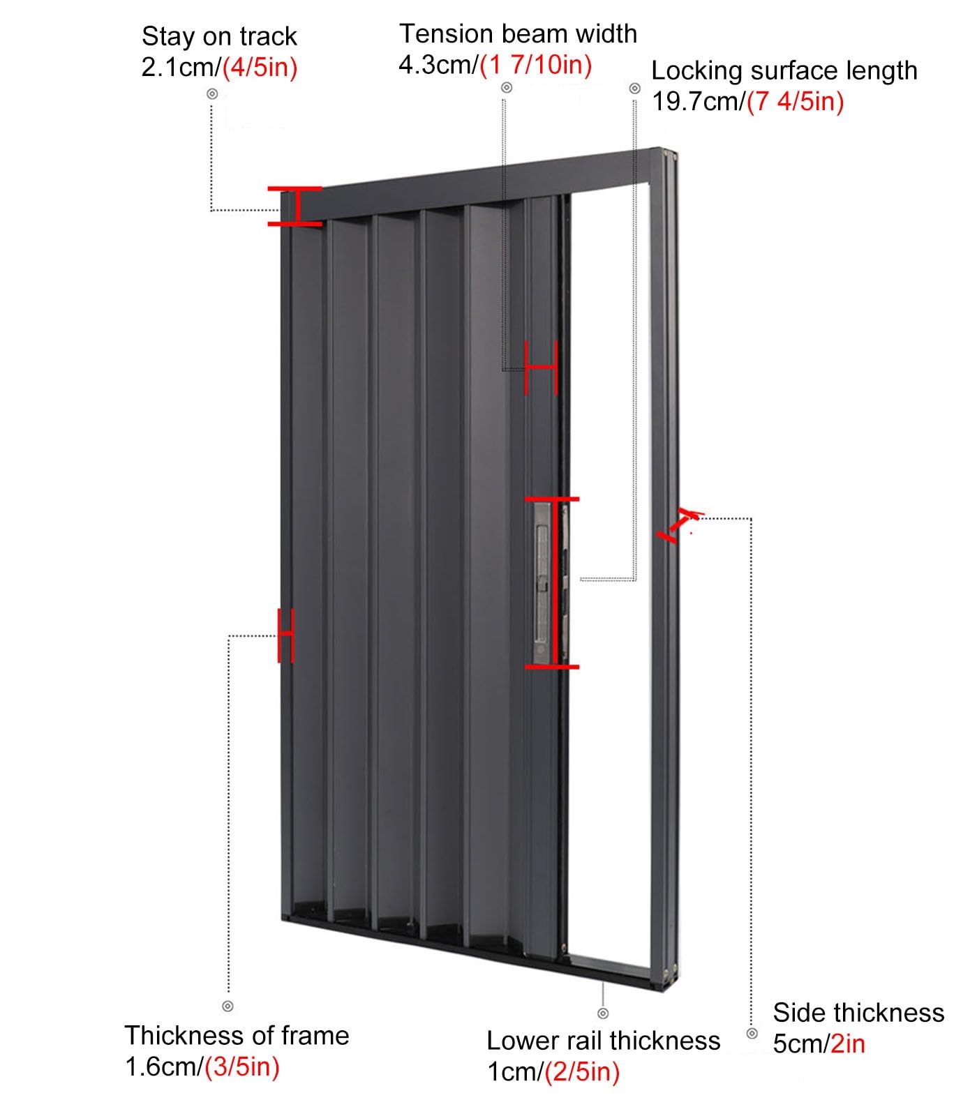 Weiße Faltschiebetüren für Waschküche, 203 cm Falttür für Dusche, Badezimmer, Terrasse mit Magnet, Innentrenntüren/Alternativen zu Küchentüren (86 Zoll x 80 Zoll/218,4 cm x 203,2 cm)