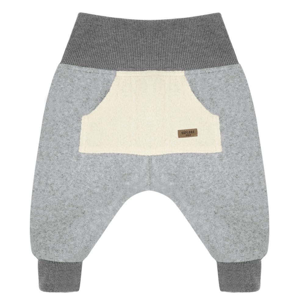 maximo GOTS Baby-Pumphose, Baumwollfleece, Strickbündchen
