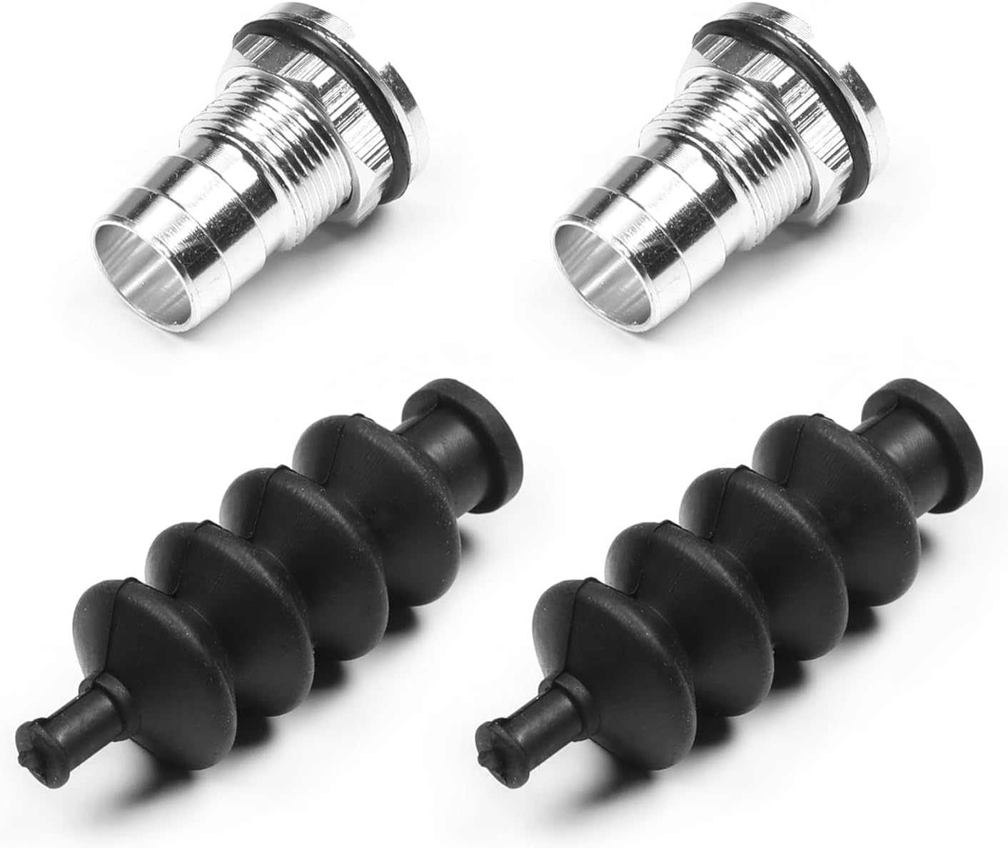 Bettomshin Waterproof Push Rod Rubber Seals, with Aluminum Mount, L54mm for RC Boat 2 Sets