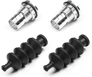 Bettomshin Waterproof Push Rod Rubber Seals, with Aluminum Mount, L54mm for RC Boat 2 Sets