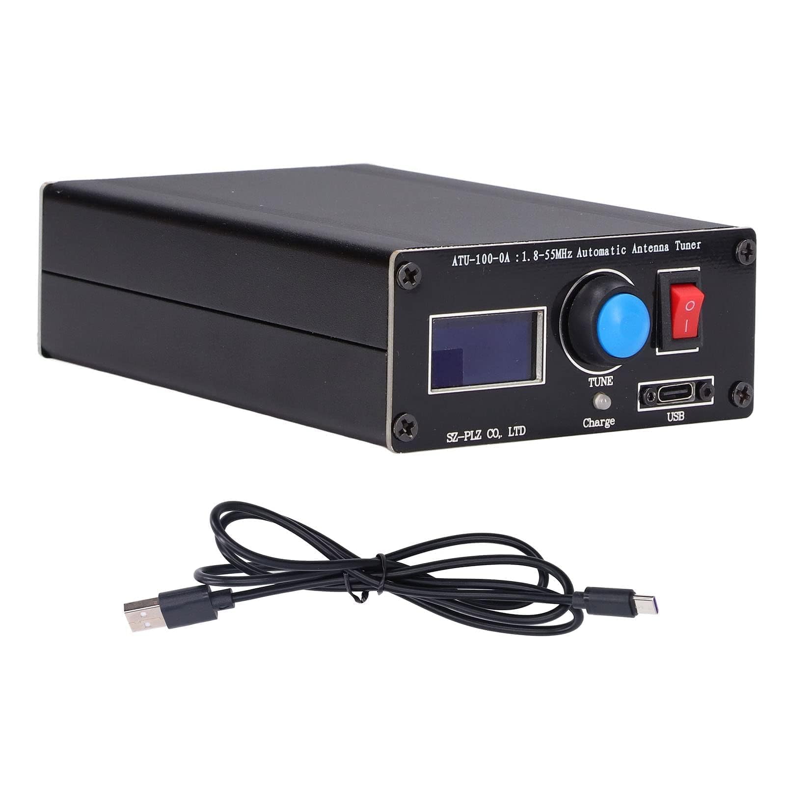 ATU‑100 Mini sintonizador automático de antena de 0,96 pulgadas, sintonizador automático de antena con cable USB, sintonizador de radio de 1,8 a 55 MHz