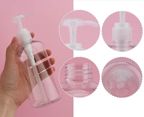 Miniatura 3 de Yebeauty - Dispensador de bomba de champú, botellas de champú con bomba de 10 onzas, de plástico vacío transparente, recargable, dispensador de