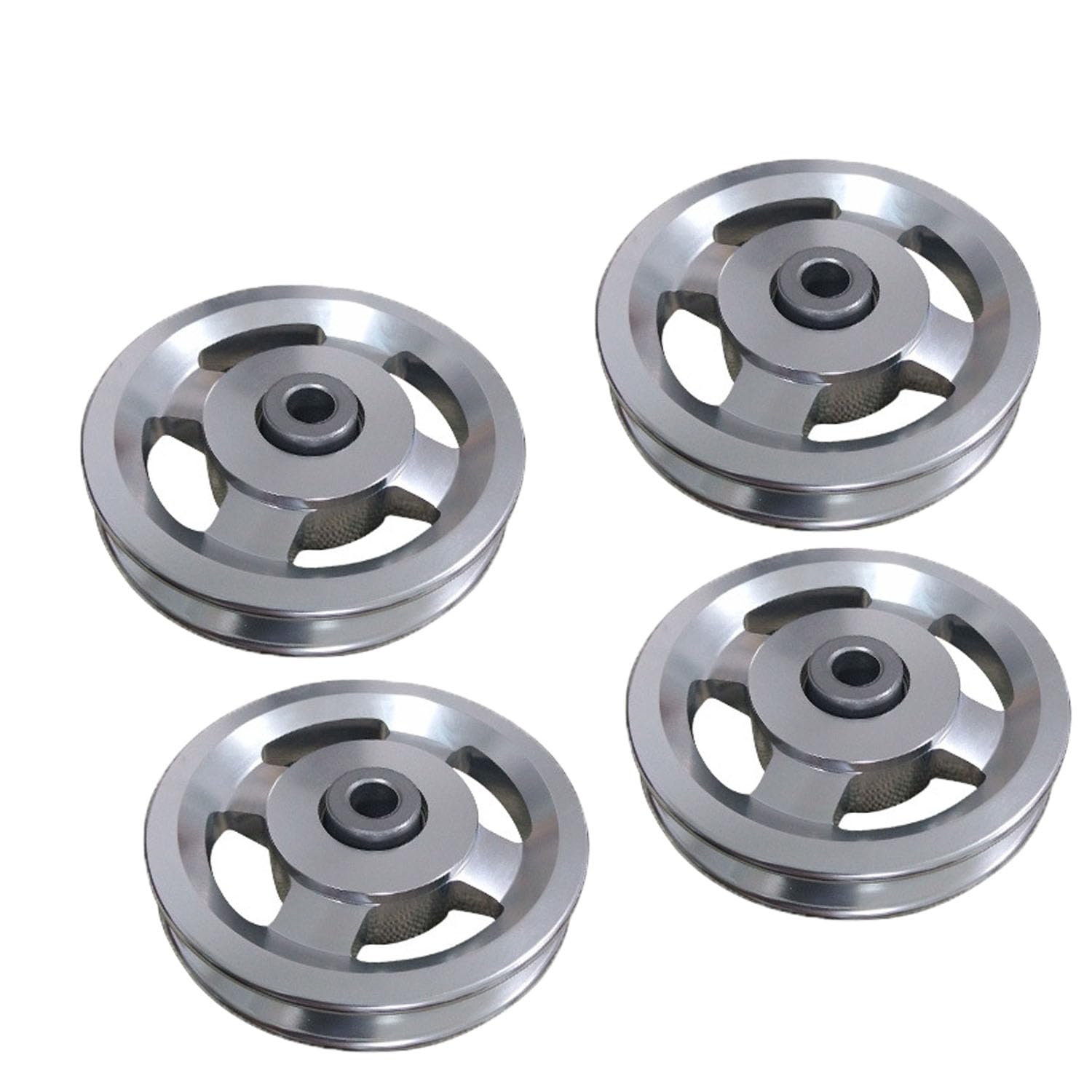 4 pezzi Carrucola Puleggia Palestra,Puleggia da 88 mm, In lega di Alluminio, per Puleggia a Fune per Porta da Garage Accessori Fitness