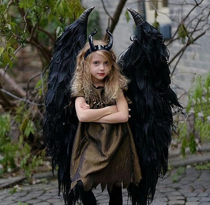 Devil Horns Headband, Fantasy Black Dragon Horns for Halloween Costume, Halloween Dress Up for Party Cosplay Costume Hair Accessory Supplies - Image 4