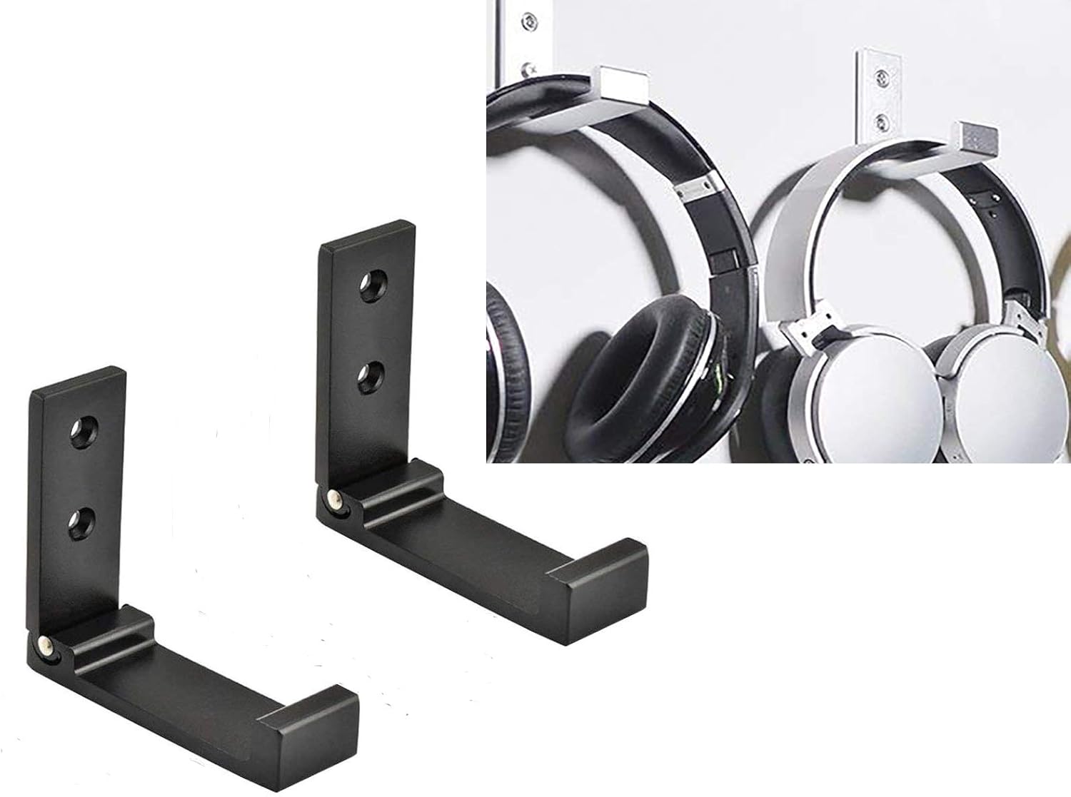 Hockey Sticks Wall Mount Bracket, Hockey Sticks Bracket, Hockey Stick Rack Holder, Foldable Wall Mount Headphones Holder Wall Mounts for Home & Office, Perfect for Display & Storage - No Stick, 2Pcs : Sports & Outdoors