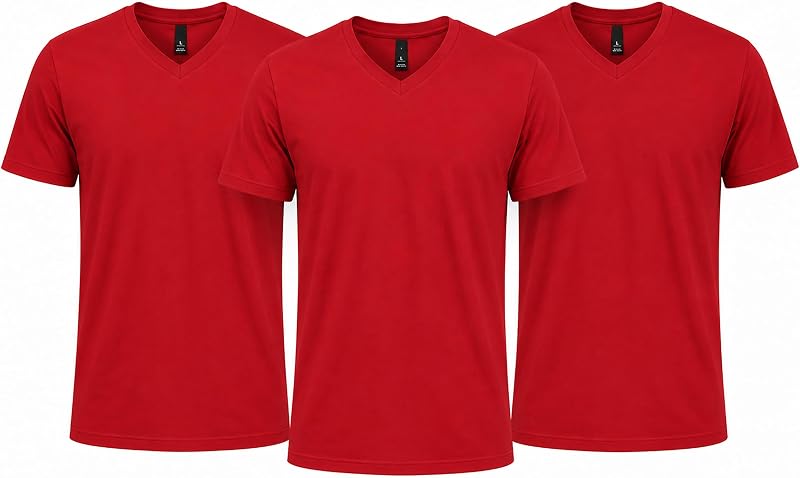 Hanes Paquete de camisetas interiores para hombre, camisetas de algodón con cuello en V para hombre, que absorbe la humedad, control de olores, paquete múltiple blanco