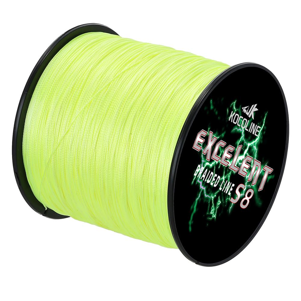 KoColine 8 Strand Braided Fishing Line 300m 500m 12lb-100lb Super Strong PE Braid Abrasion-Resistant Ultra Smooth 8x Braid Line