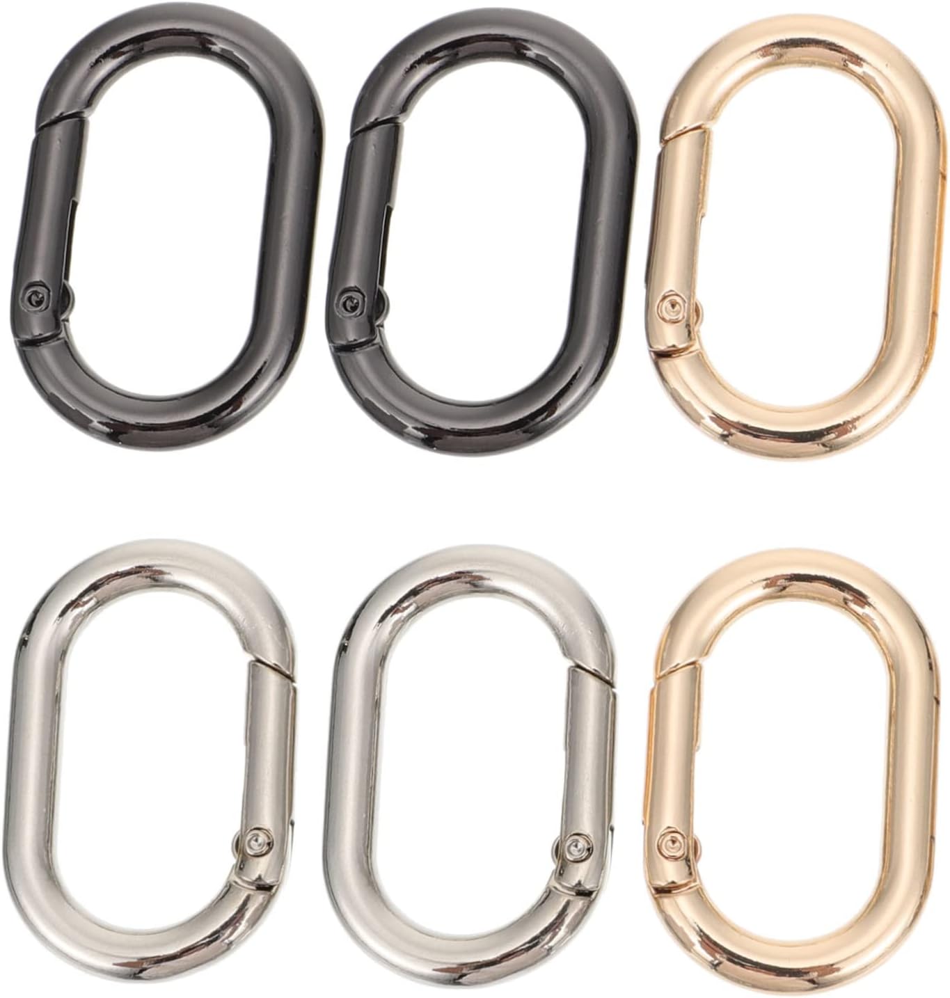 Generic 6pcs Alloy Spring Snap Clips Key Hooks for Bags Keychains Harnesses and DIY Projects Lightweight and Convenient Accessory