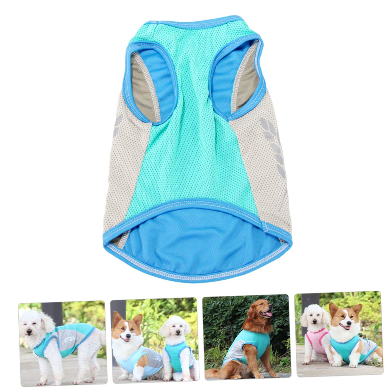 INOOMP 3stücke Kühlweste Für Hunde Atmungsaktive Sommerkleidung Uv-Schutz Hautfreundliches Material Für Partys Und Ausflüge Frischem
