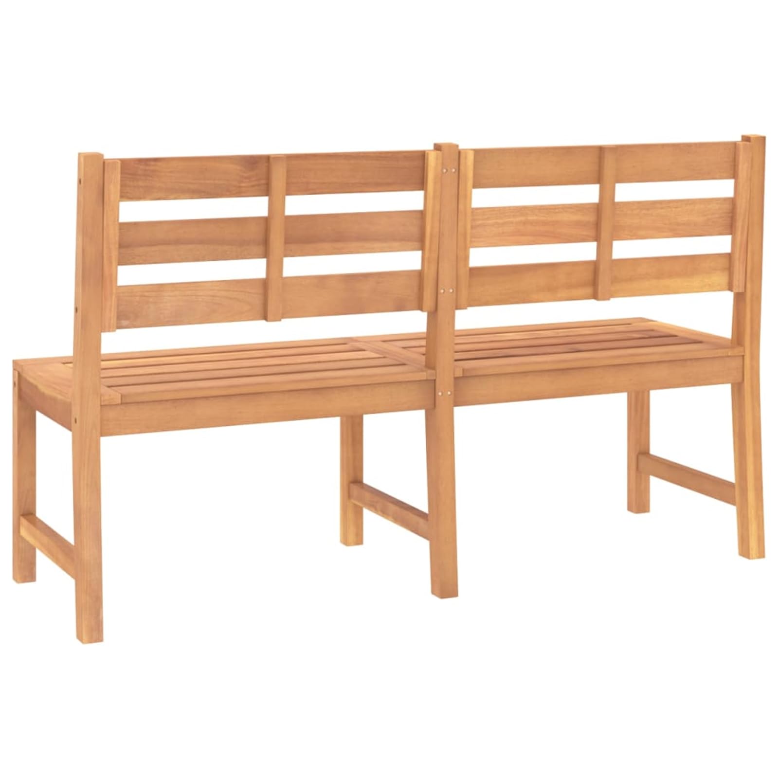 Ławka ogrodowa z drewna tekowego, 150 cm, z litego drewna, stabilna, ze środkowymi nogami | Technicznie suszone drewno tekowe, odporne na warunki atmosferyczne, drobno szlifowane, wykończenie na bazie wody
