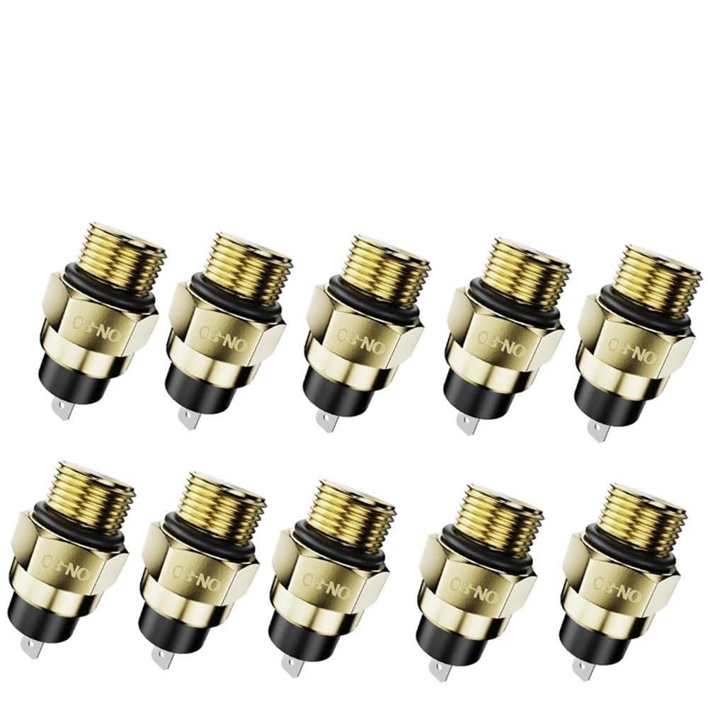 Piezas Sensor de Temperatura del Agua M16 de 80/85 Grados Interruptor térmico del Ventilador de refrigeración del radiador para Interruptor de Control de Temperatura del depósito de Agua