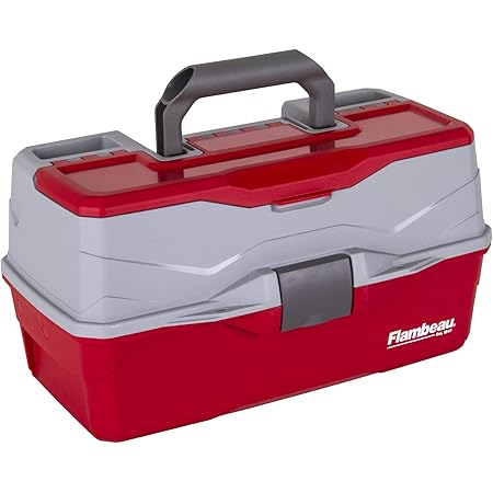 Flambeau Outdoors 6383TB 3-Tray - Classic Tray Tackle Box - Red/Gray