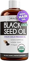USDA Organic Black Seed Oil Liquid 8oz - Cold-Pressed Nigella Sativa Antioxidant Supplement, Vegan Gluten-Free Non-GMO