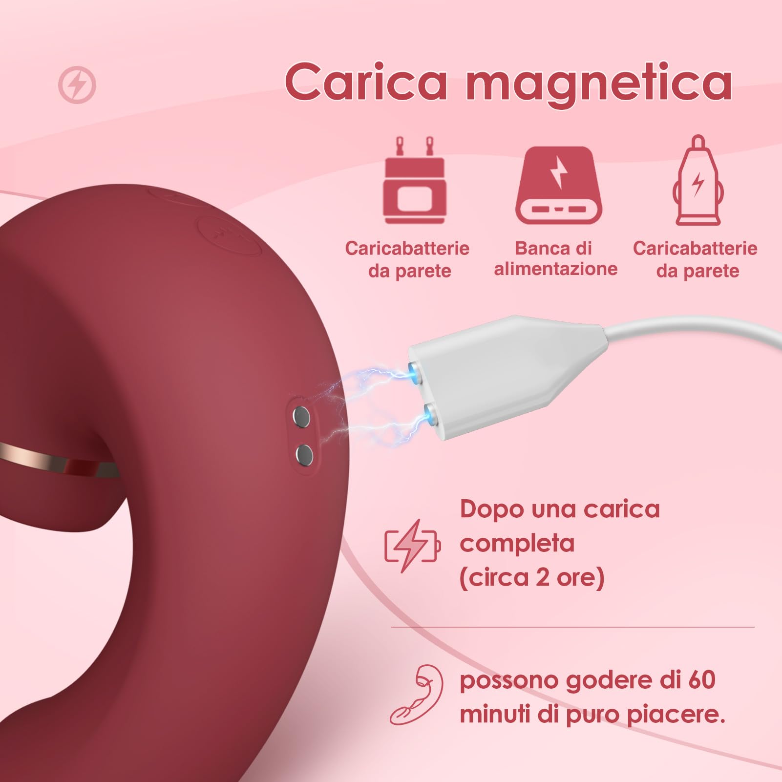 Succhia Clotoride Vibratoreper Donna, 3 IN 1 Stimolatore Clitoride Femminile Vibratore Vibrazione a impulsi di tocco, Sexytoysys Donna Vibratori per Vagina Capezzolo con modalità 5x5x10, Controllo APP