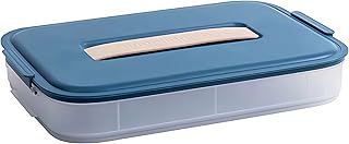 Plastic Bacon keeper with Lids Airtight, Deli Meat Cold Cuts Cheese Saver Food Storage Containers for Refrigerators, Freezer,Shallow Low Profile Christmas Cookie Holder