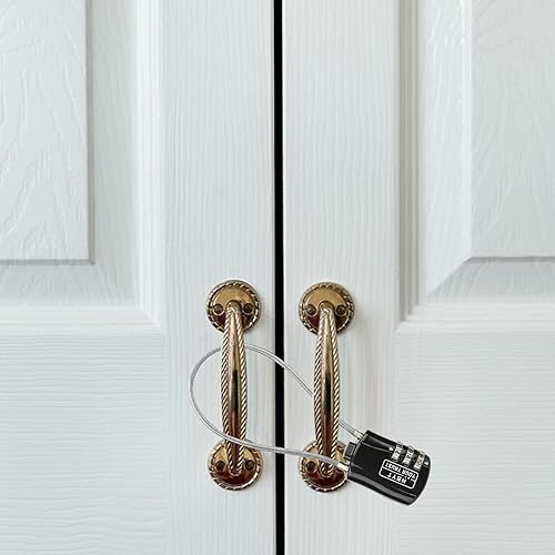 Miniatura 4 de Candado de bloqueo de combinación de alambre, diámetro del alambre de 324 pulgadas, circunferencia de 8.3 pulgadas, adecuado para equipaje de viaje,